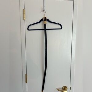 Madewell Triple Keeper Croco Belt, Chocolate